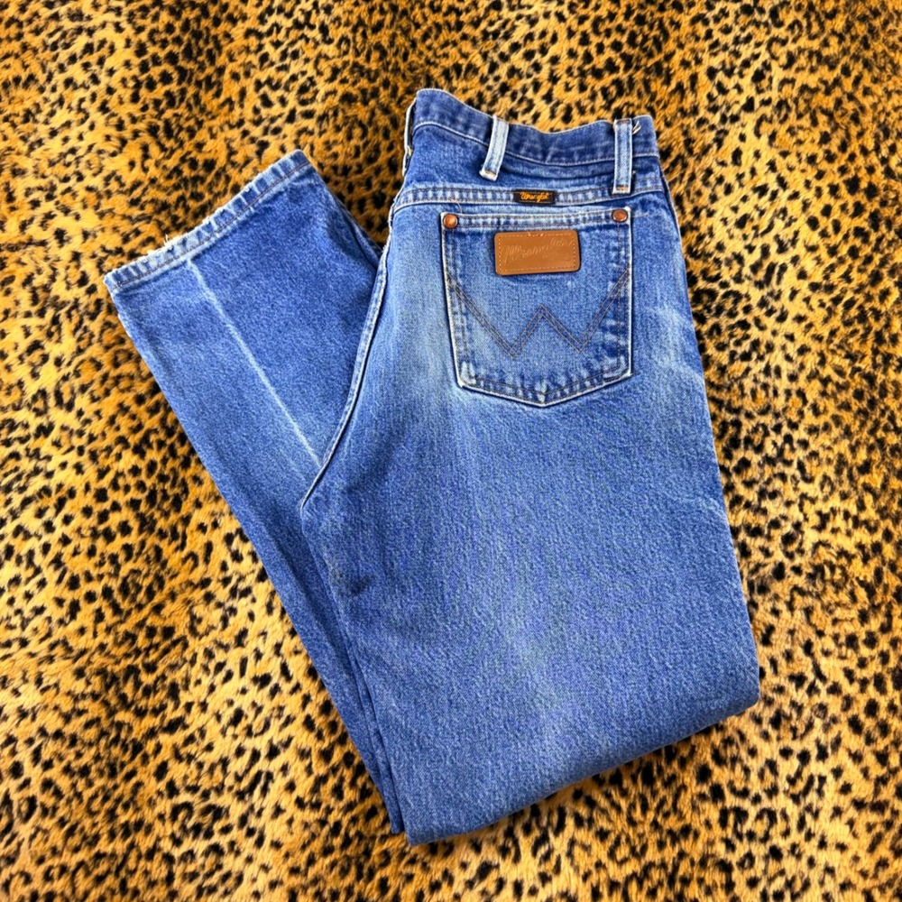 Vintage Wrangler Cowboy Cut Blue Jeans 13MWZ 34x30